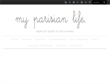 Tablet Screenshot of myparisianlife.com